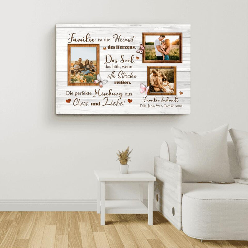 Familienglück - Familien-Leinwand