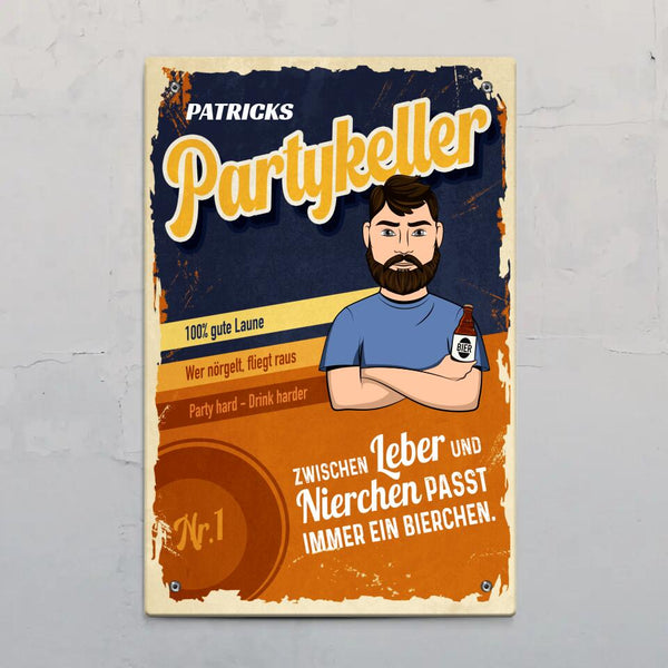 Partykeller - Indoor-Türschild