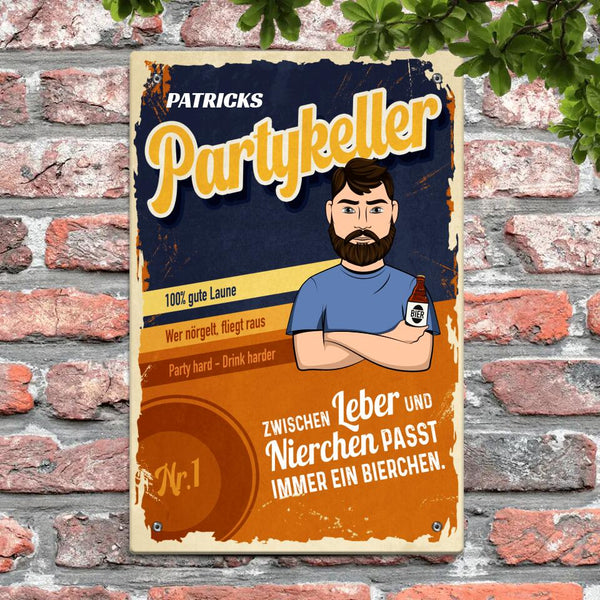 Partykeller - Indoor-Türschild