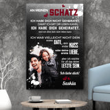 Nicht ohne Dich (an ihn) - Paar-Leinwand