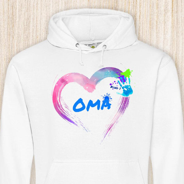 Hand aufs Herz - Großeltern-Hoodie