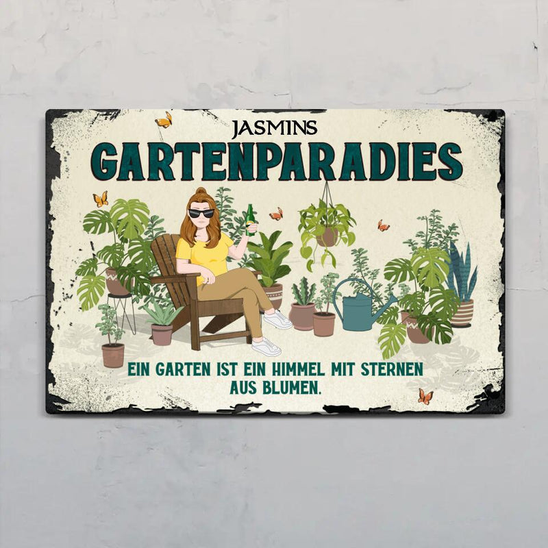 Mein Gartenparadies - Outdoor-Türschild