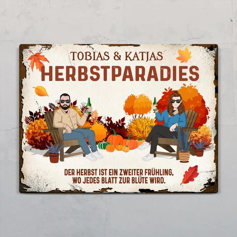 Unser Herbstparadies - Outdoor-Türschild
