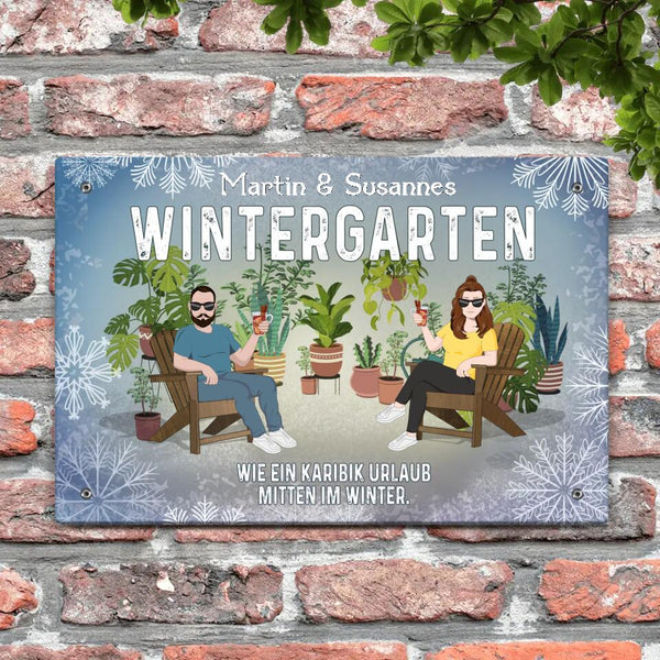 Unser Wintergarten - Indoor-Türschild