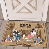 Willkommen bei uns - Familien-Fußmatte