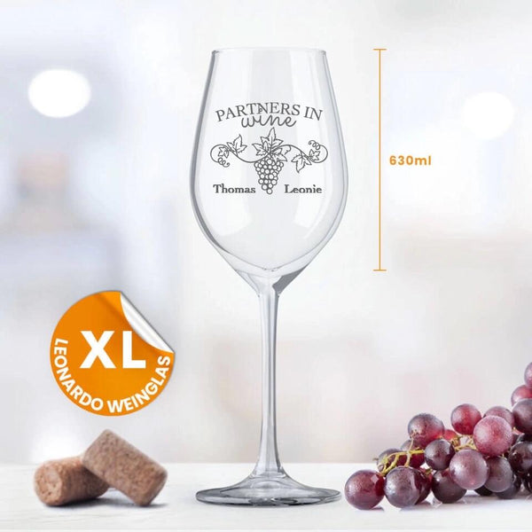 Partners in wine - Paar-Weinglas XXL