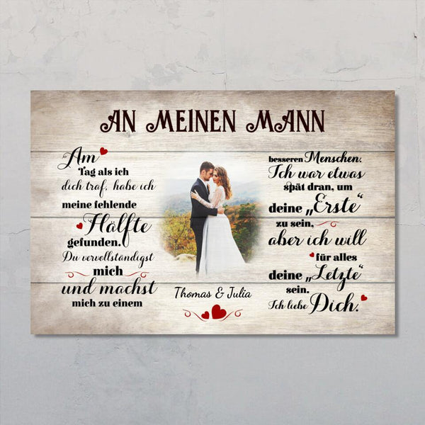 An meinen Schatz (an ihn) - Paar-Poster