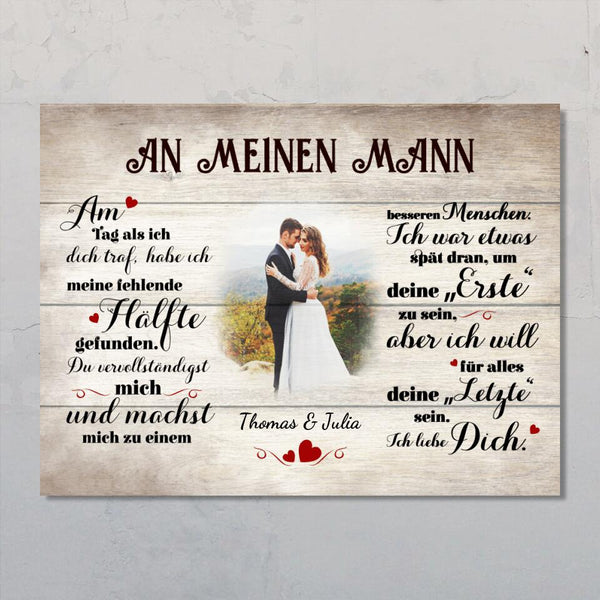 An meinen Schatz (an ihn) - Paar-Poster