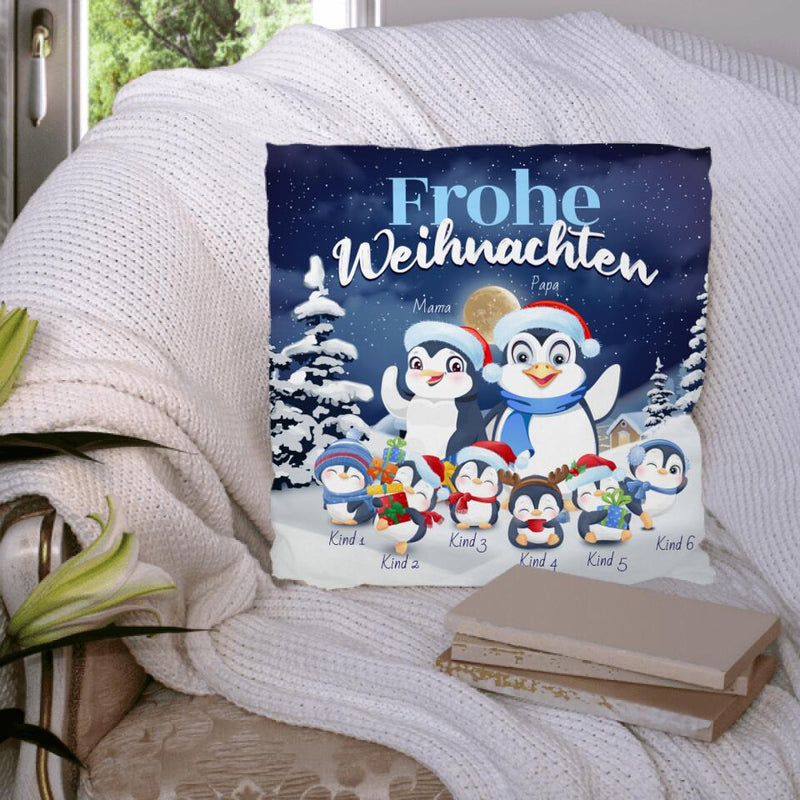 Pinguinfamilie - Familien-Kissen