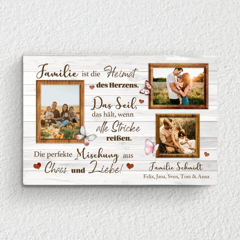 Familienglück - Familien-Leinwand
