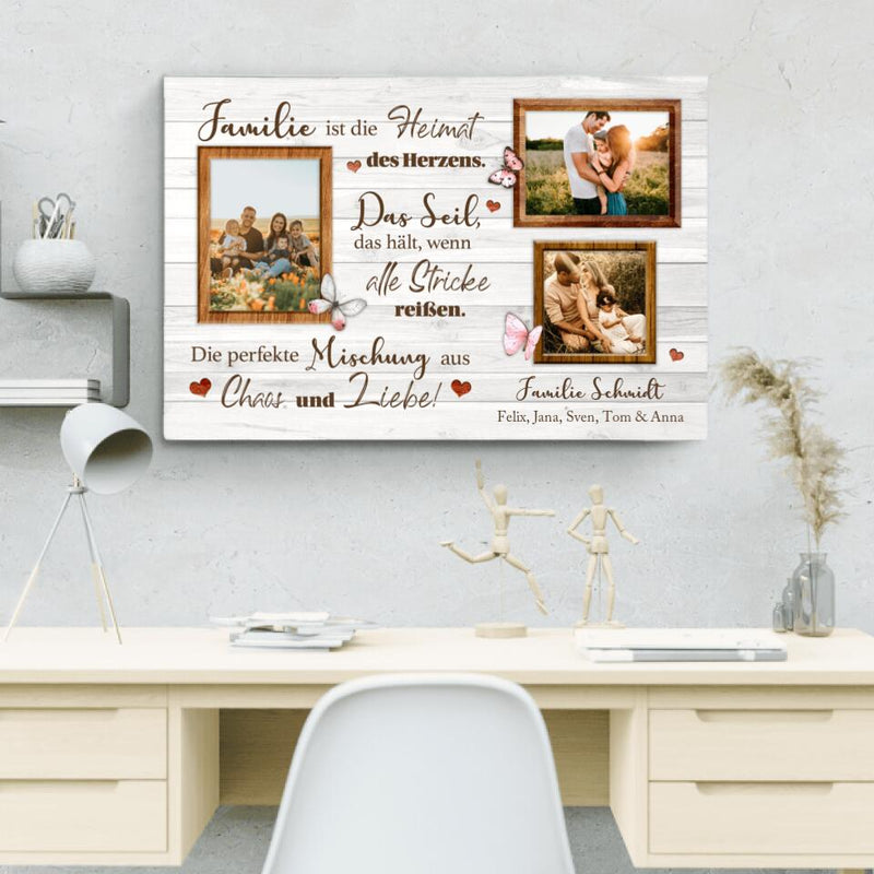 Familienglück - Familien-Leinwand