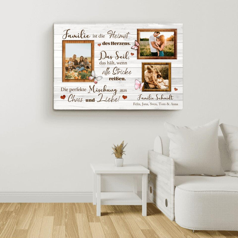 Familienglück - Familien-Leinwand