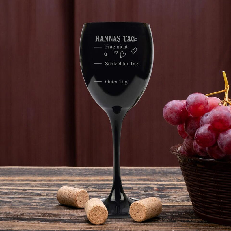 Frag nicht - Beschichtetes-Weinglas