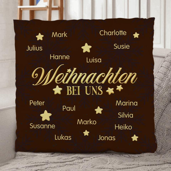 Weihnachten bei uns - Familien-Kissen