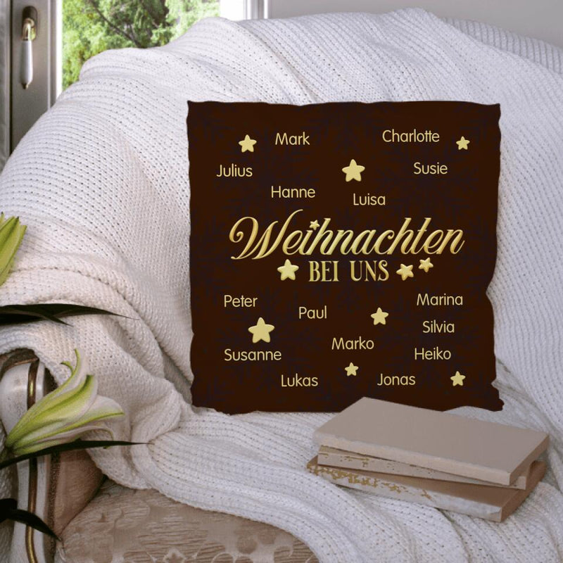Weihnachten bei uns - Familien-Kissen