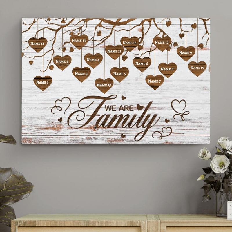 Personalisierte Familien Leinwand - Geschenk für die Familie - We are  Family (Rustikal) - Familien-Leinwand - Love & Faith – Love & Faith  Deutschland