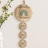 Regenbogenbrücke - Familien-Holzanhänger