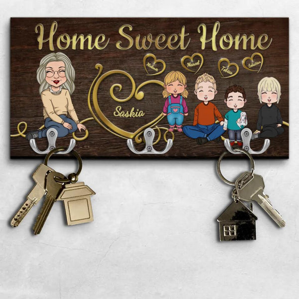 Zu Hause mit der Familie (Single) - Familien-Schlüsselbrett