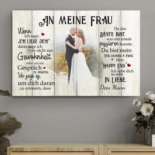 Mein Happy End (an sie) - Paar-Leinwand