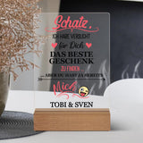 Das beste Geschenk - Paar-Acrylaufsteller