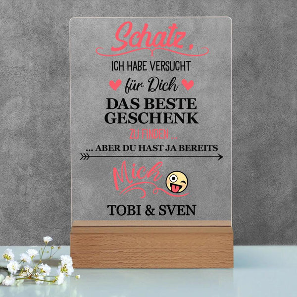 Das beste Geschenk - Paar-Acrylaufsteller