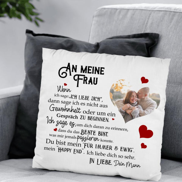 Mein Happy End (an sie - Herzbild) - Paar-Kissen