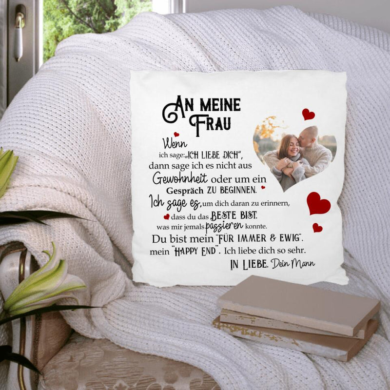 Mein Happy End (an sie - Herzbild) - Paar-Kissen