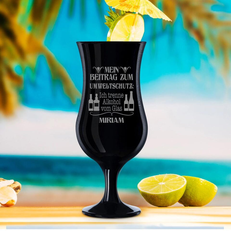 Umweltschutz - Individuelles Cocktailglas