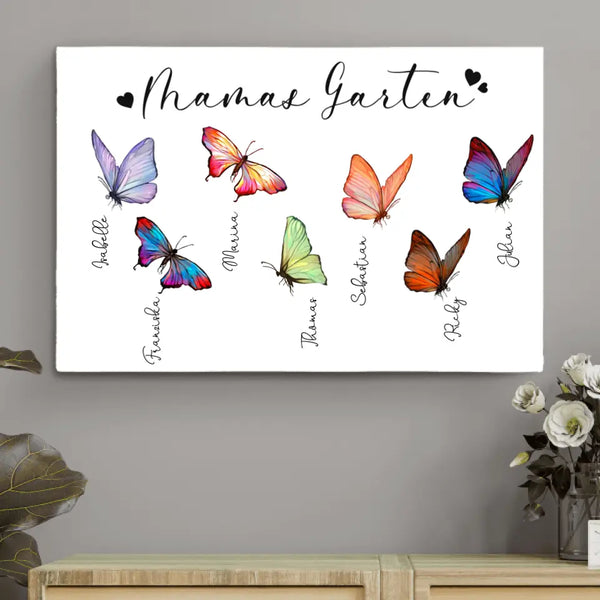 Mamas Schmetterlinge - Eltern-Leinwand