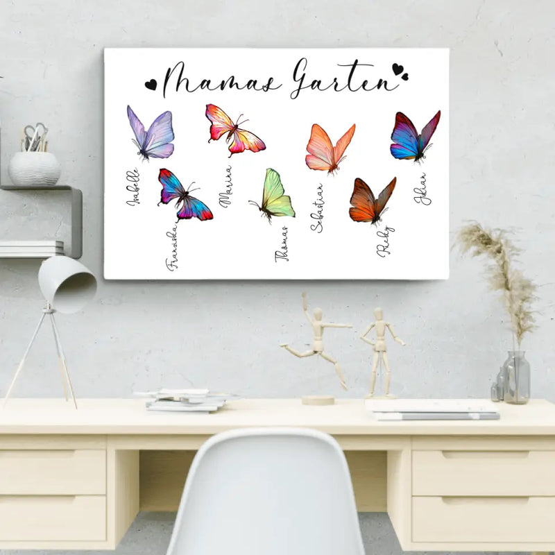 Mamas Schmetterlinge - Eltern-Leinwand
