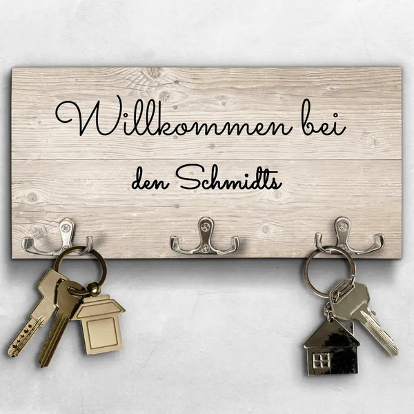 Willkommen - Familien-Schlüsselbrett