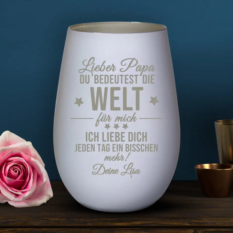 Lieber Papa - Eltern-Windlicht