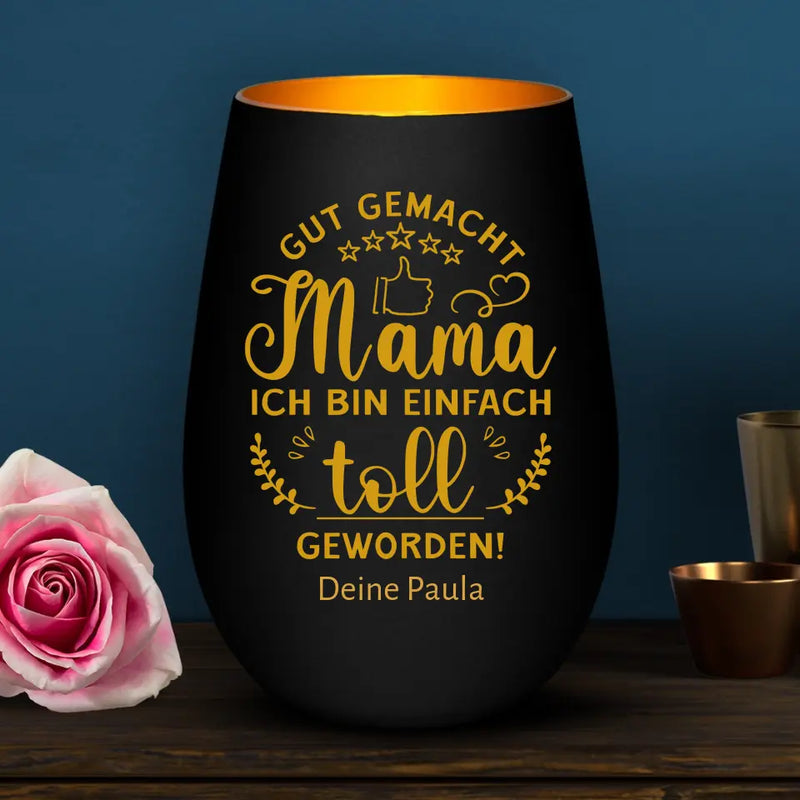 Gut gemacht - Eltern-Windlicht