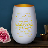 Das Schönste an Weihnachten - Familien-Windlicht