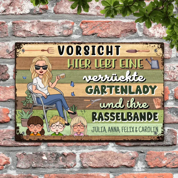 Vorsicht -  Familien-Türschild