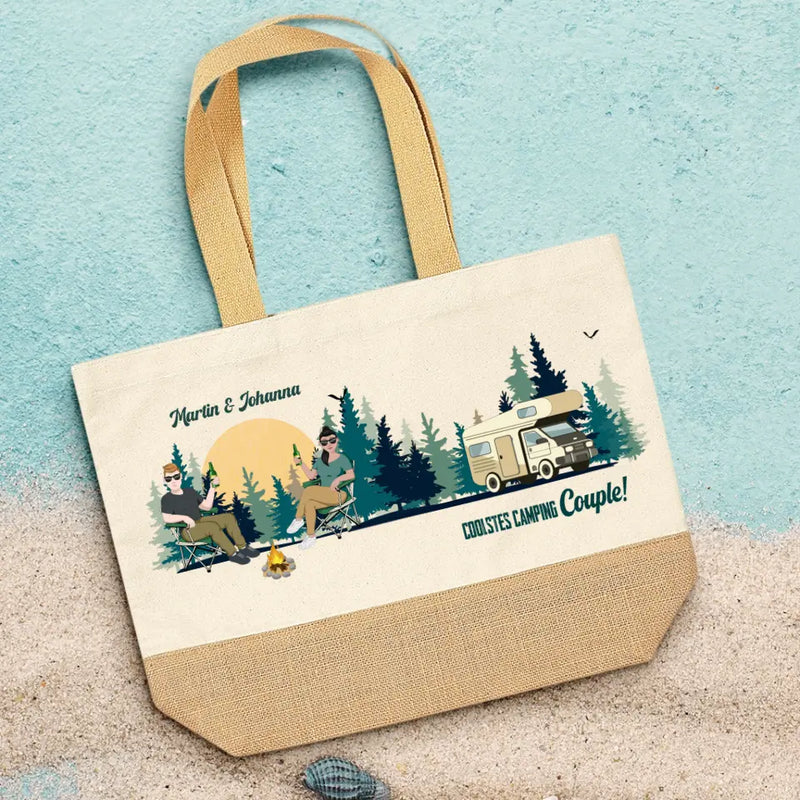 Love & Faith Personalisierte Tasche für Camping Fans, Geschenk für Camper, Camping - Paar-Tasche