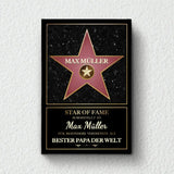 Leinwand "Bester Papa der Welt" mit Namen personalisiert von Love & Faith zum Vatertag