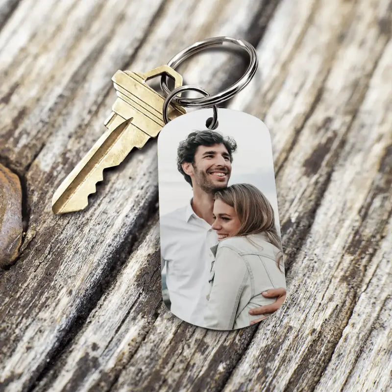 Personalisierter Schlüsselanhänger für Paare mit Foto - Fahr vorsichtig -  Individueller Schlüsselanhänger - Geschenk Zum Jahrestag - Love & Faith –  Love & Faith Deutschland