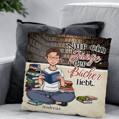 Bücherjunge - Freunde-Kissen