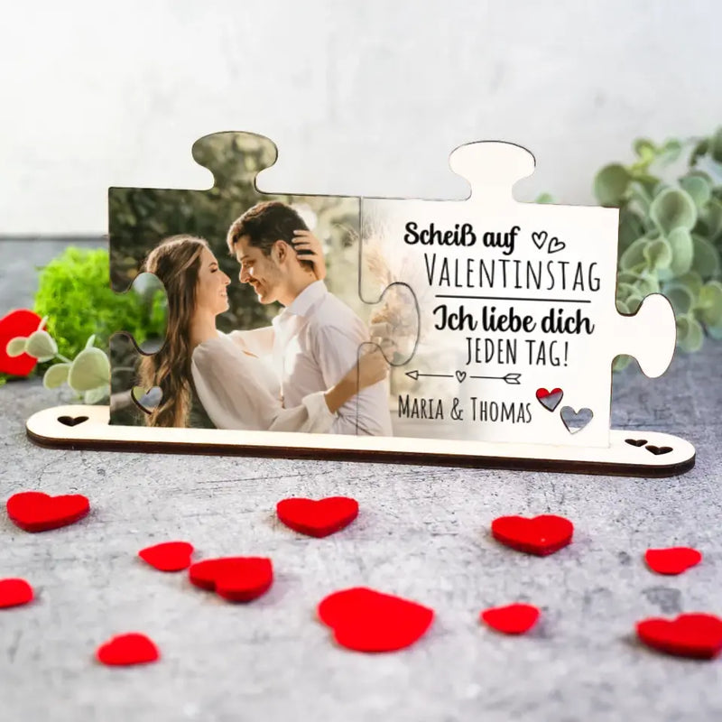 Jeden Tag - Paar-Holzaufsteller Puzzleteil