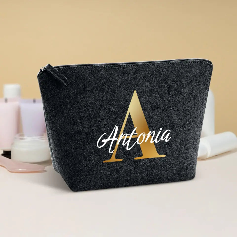 Initiale - Individuelle Kosmetiktasche Filz