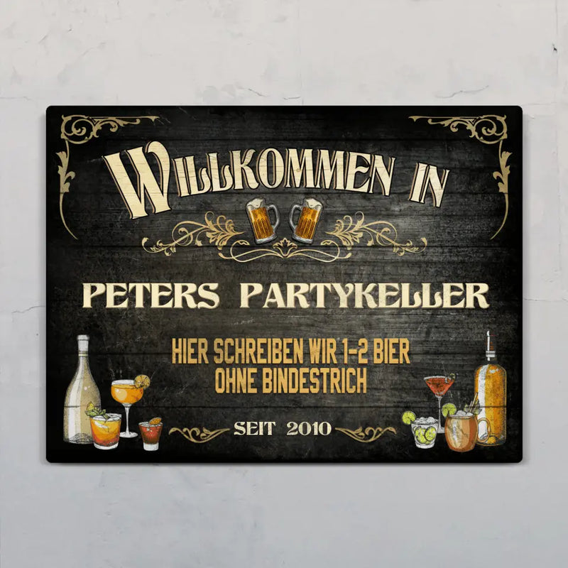 Dein Partykeller - Indoor-Türschild