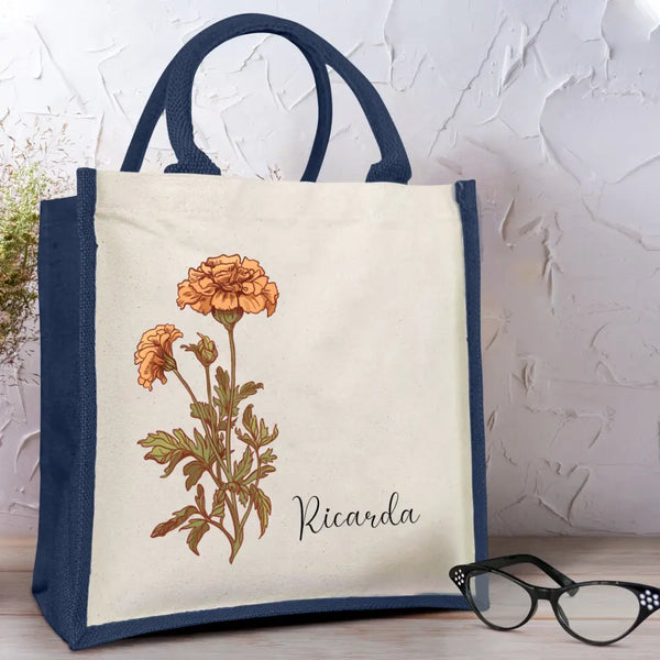 Deine Blume - Individuelle Tasche farbig