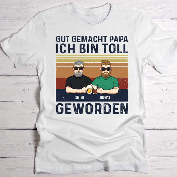 Gut gemacht Papa (Dunkelblau)  - Eltern-T-Shirt