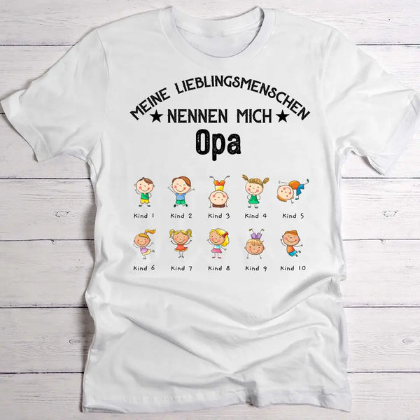 Opa´s Lieblingsmenschen - Großeltern-T-Shirt