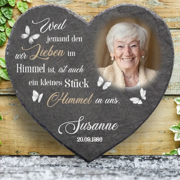 Ein Stückchen Himmel - Familien-Schieferherz