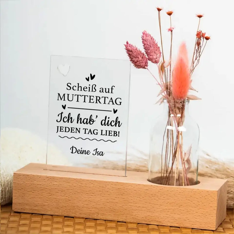 Muttertag - Personalisierter Blumenaufsteller für Mama