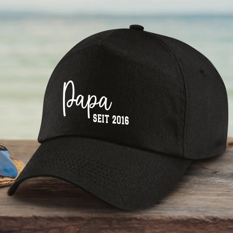 schwarze Baseball Cap für Papa personalisiert von Love & Faith