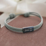 Für dich - Personalisiertes Segeltau Armband mit Namen und Symbol unisex
