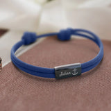Für dich - Personalisiertes Segeltau Armband mit Namen und Symbol unisex